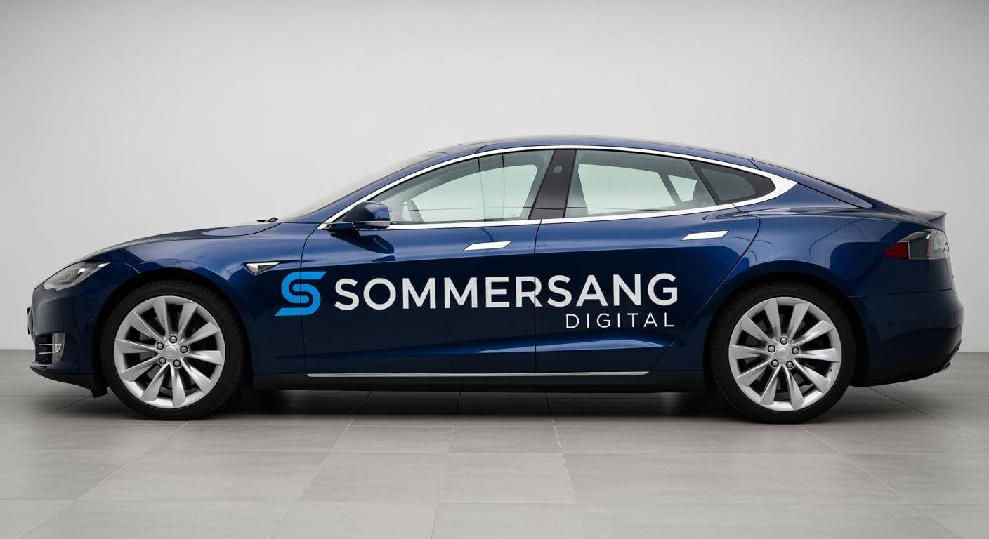 reklamebil med logoet sommersang