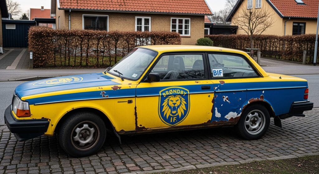 brøndby logo på bil